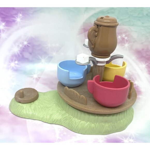 Sylvanian Families Calico Critter Spinning Tea Cup Ride Teapot Damaged - Picture 5 of 5